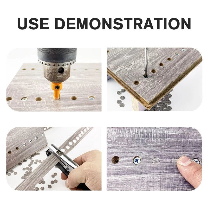 Silver Metal Handheld Hole Puncher - 3mm/8mm Hole Size, Ideal for Paper, Not for PVC Over 2.0MM Thickness