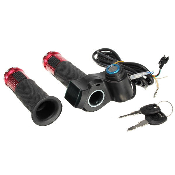 12V-84V 24V 36V 48V Scooter Electric Throttle Grip Handlebar With LED Digital Meter