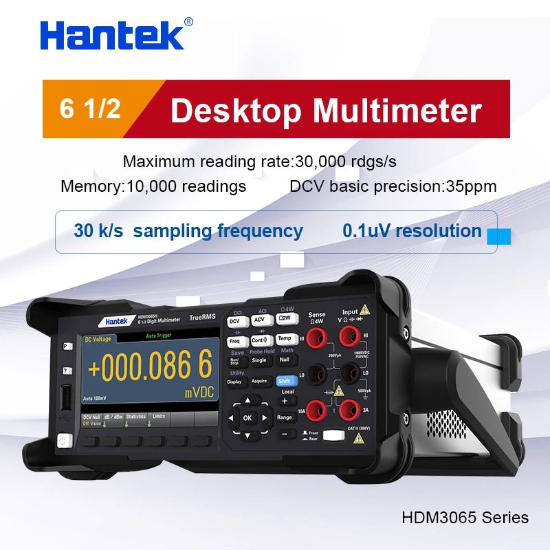 1/2 6 1/2 True RMS Digital Multimeter Dual Display 30,000rdgs/s Reading Rate + 10,000 Memory Desktop Multitester HDM3055 HDM3055A HDM3065 HDM3065B