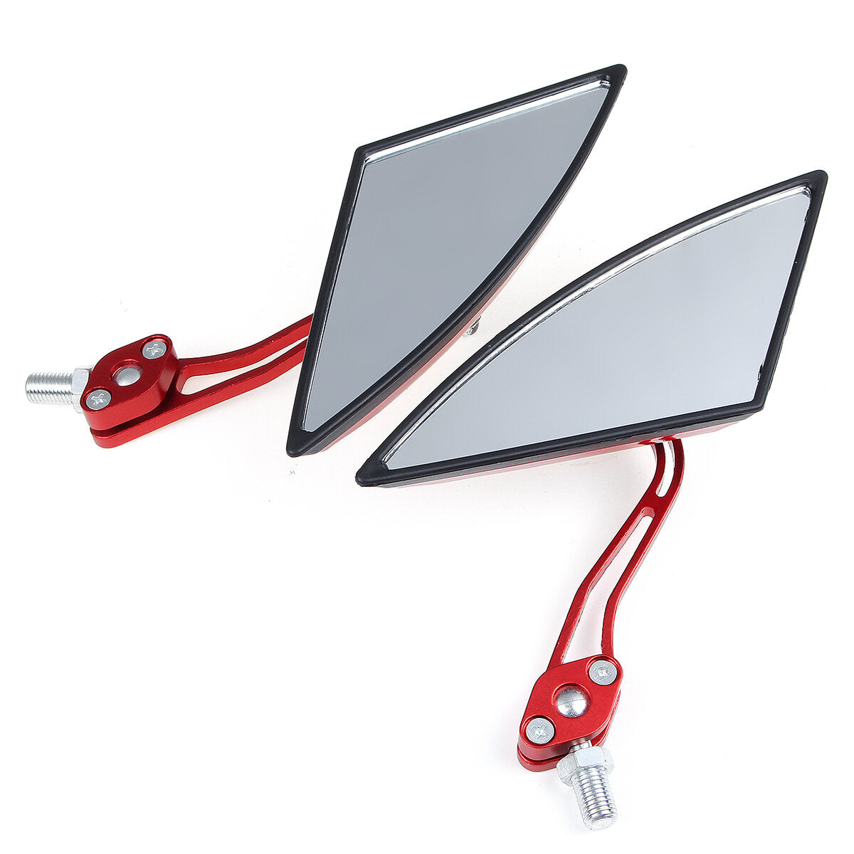 7/8 Inch 22mm Handle Bar Rearview Mirrors For Motorcycle Anti-glare Blue Lenses