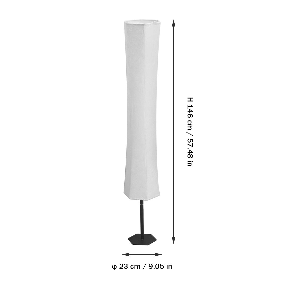 58" Soft Light Modern LED Floor Lamp RGB Color Changing Fabric Shade APP+Remote