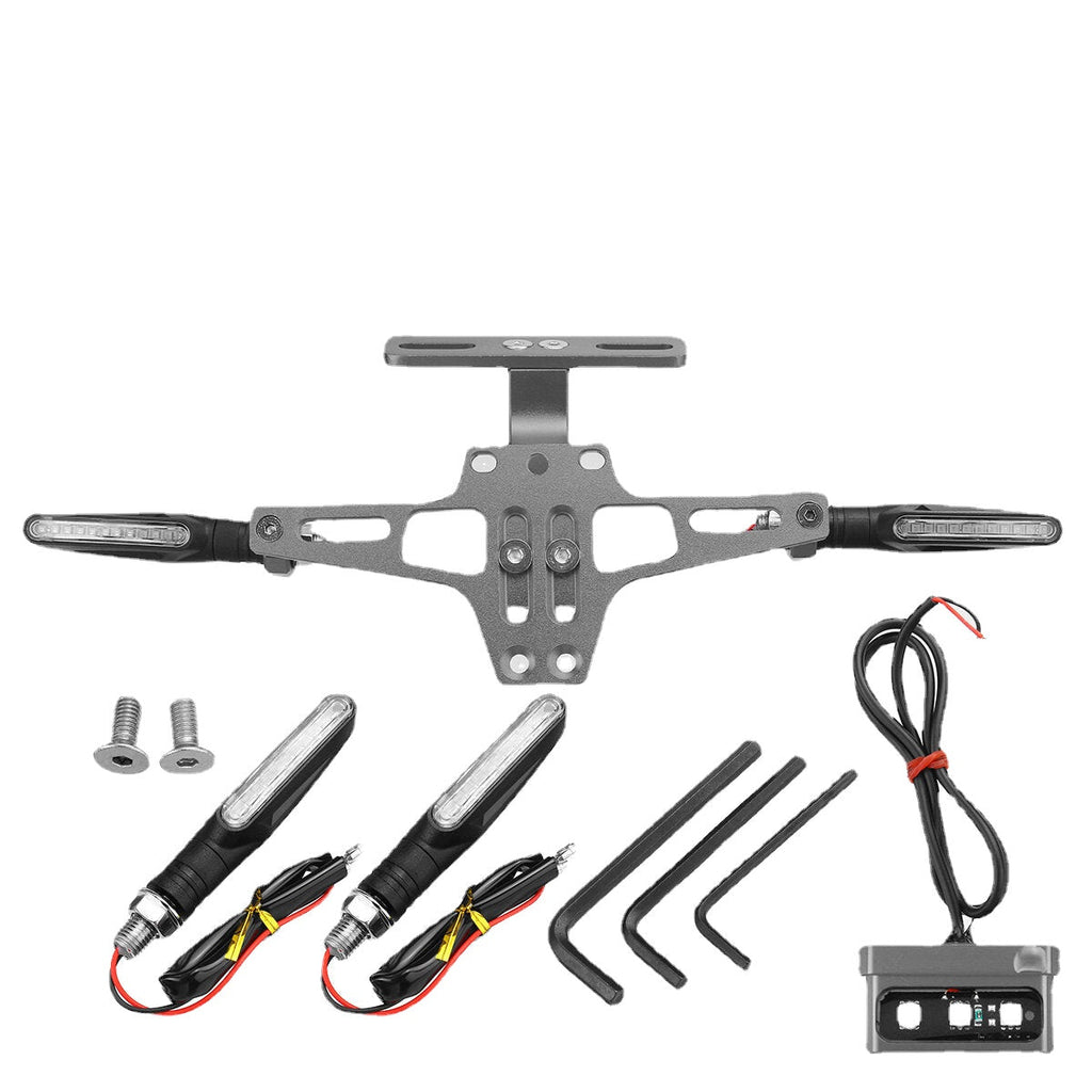 12V Motorcycle Flowinig LED License Plate Lamp Turn Signals Tail Brake Light