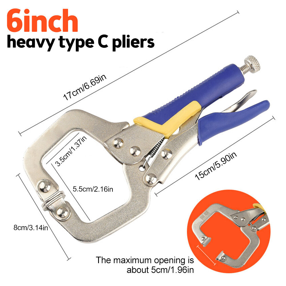 Durable Adjustable C-Clamp Set, 6-18 inches, High Carbon Steel, Comfortable Handle, Versatile for Various Applications