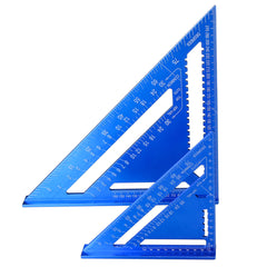 7"/12" Aluminum Alloy Speed Quick Roofing Rafter Angle Triangle Ruler Woodwork Tool