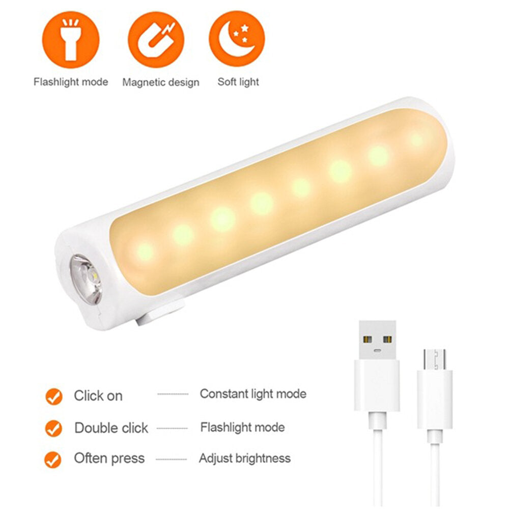 2 in 1 LED Night Light Flashlight Wireless Closet Carbinet Light Motion Sensor Automatic Opening Dimmable