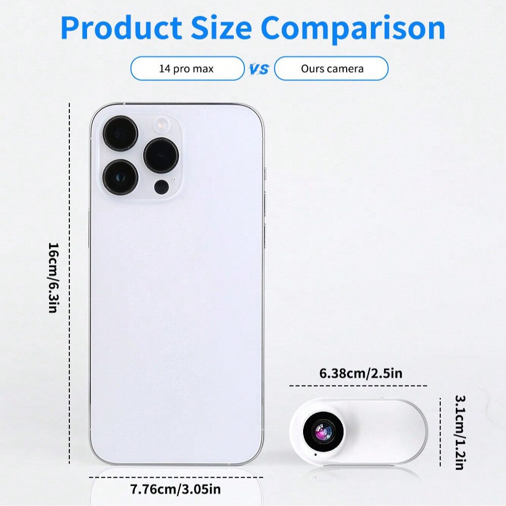 Portable 1080P Action Camera, Mini Wearable Safety Cam with EIS, Night Vision, Ideal for Travel, Sports, Vlogs, and Outdoor Use