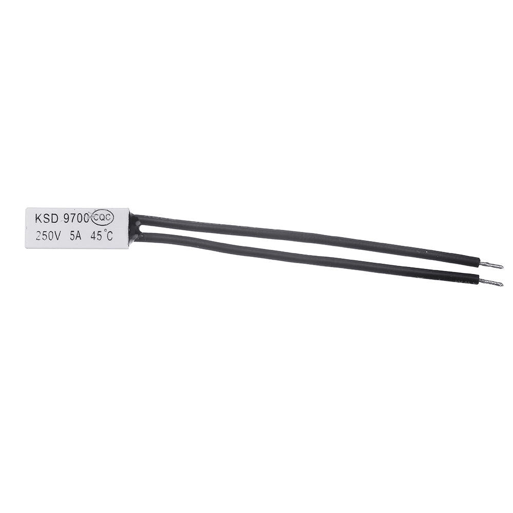 10pcs Normal Open KSD9700 250V 5A 45 Plastic Thermostatic Temperature Sensor Switch NO