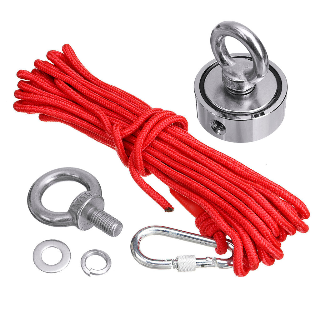48/60/67/75mm Neodymium Recovery Magnet with 10M Rope Fishing Magnet Salvage Tool
