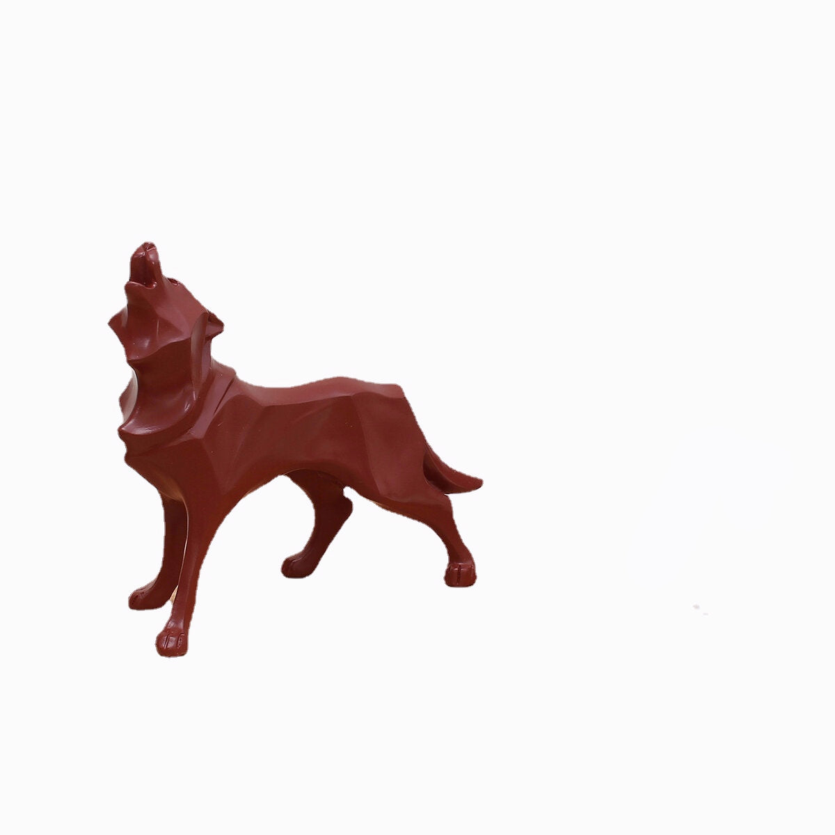 Modern Abstract Art Wolf Statue Resin Geometric Resin Model Gift Decorations