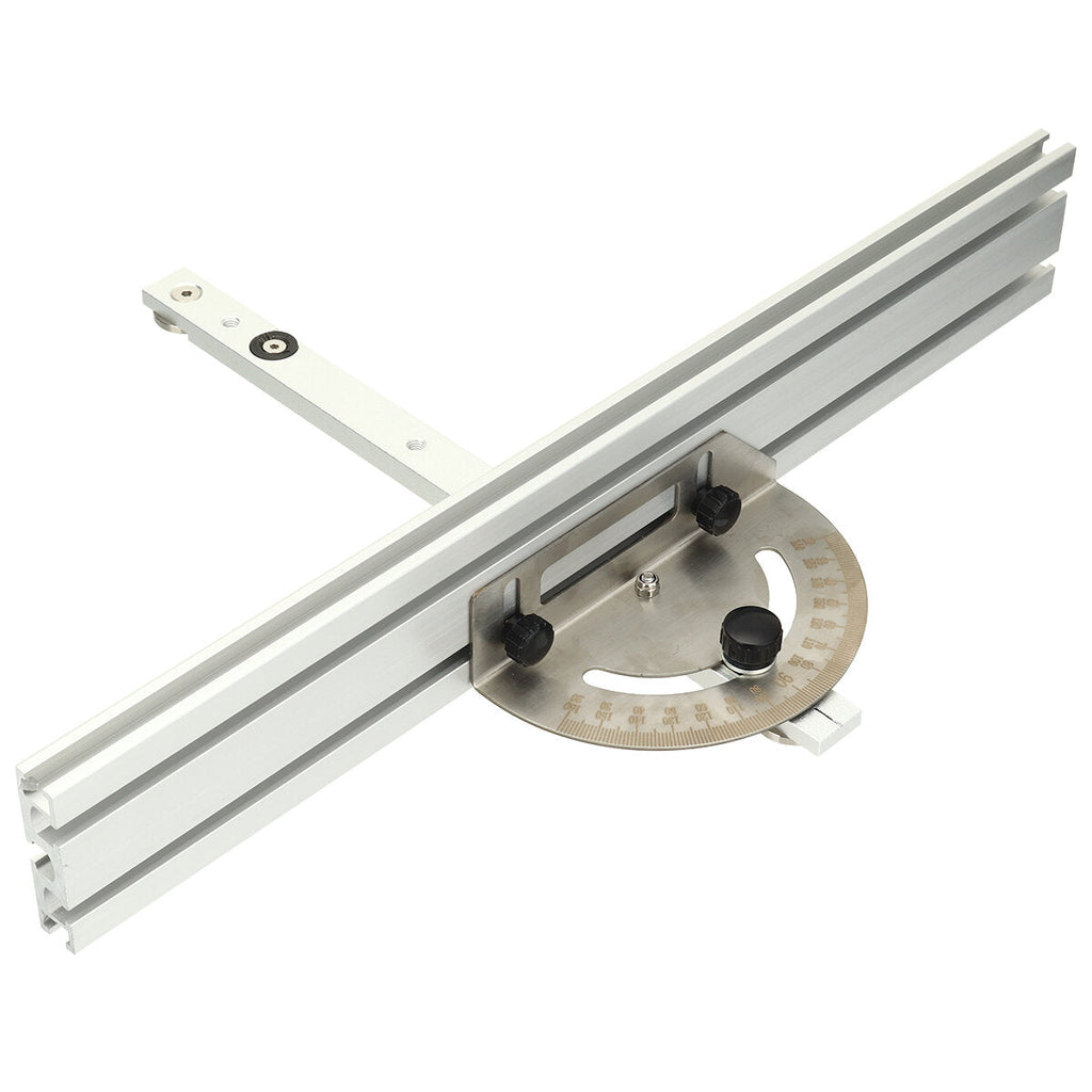 Aluminum Alloy & Stainless Steel Miter Gauge, 300mm, High Efficiency for Straight & Oblique Cutting, Precise Scale Angle