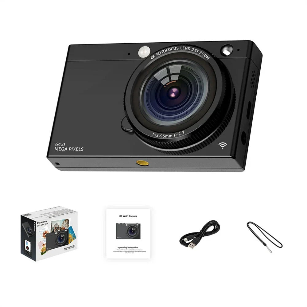 4K Digital Camera 2.83 Inch IPS Display Screen 28X Optical Zoom Portable Vlogging Camera for Beginner Photography HD Video Recording