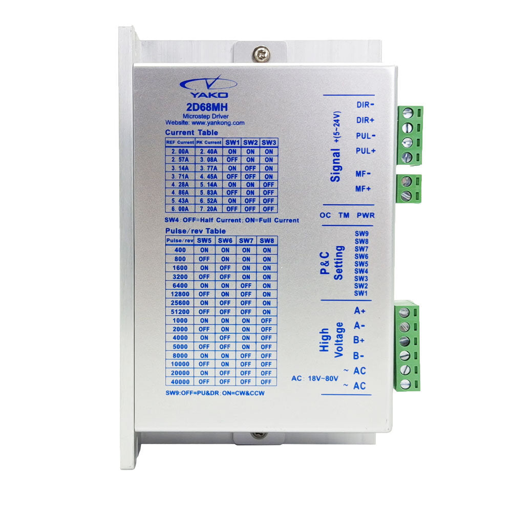 Stepper Motor Driver AC18-80V Drive Voltage 2 Phase Stepper Motor Driver