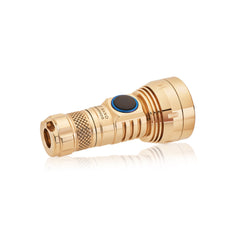 Copper/Brass 450LM 300m EDC Flashlight with 10180 Battery USB Rechargeable Mini & Long Distance Powerful LED Torch
