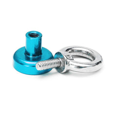 16mm 5kg Neodymium Recovery Magnet Metal Detector Circular Eyebolt Magnet Red/Yellow/Blue