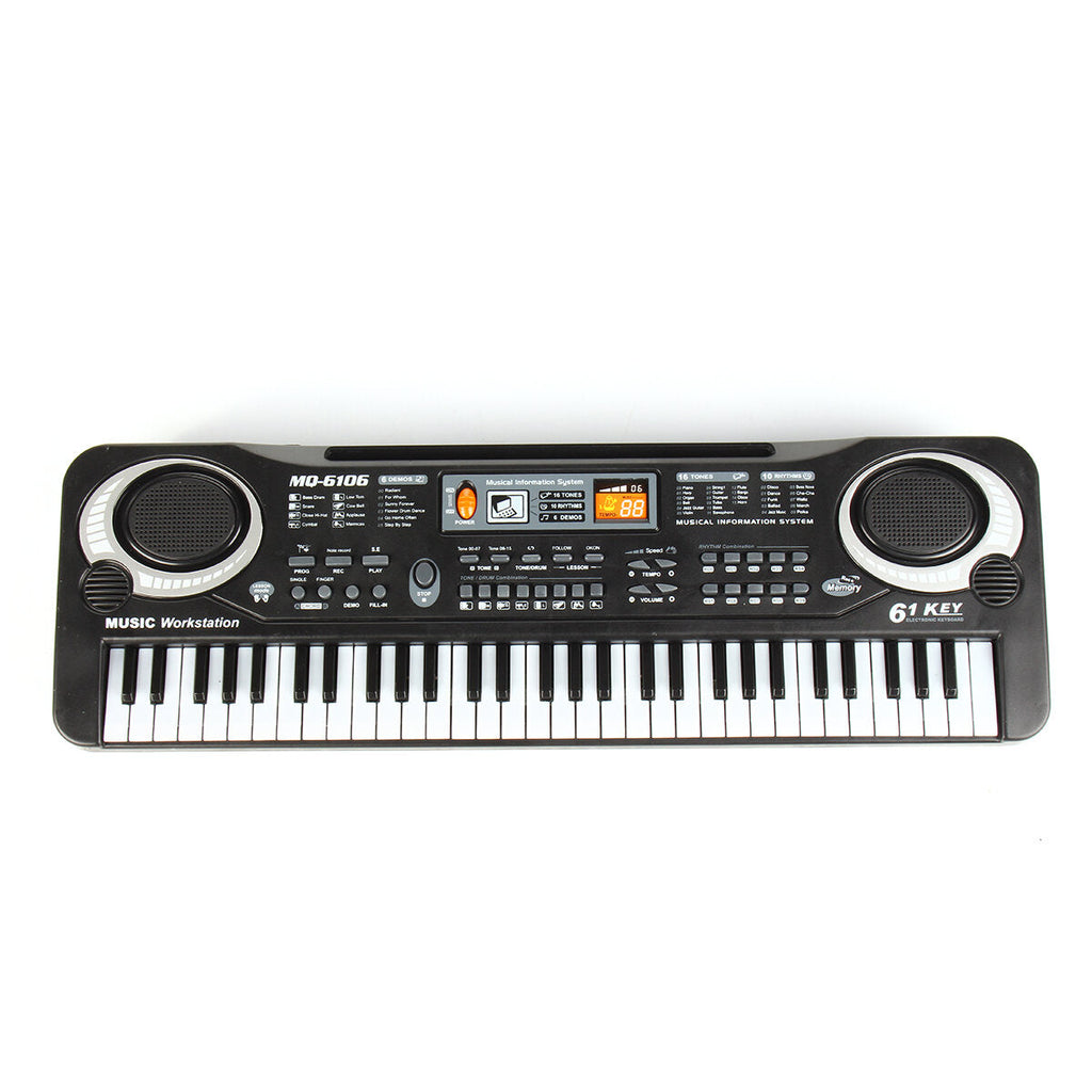 61 Keys Kids Electronic Music Keyboard Electric Digital Piano Organ Toy + Mic