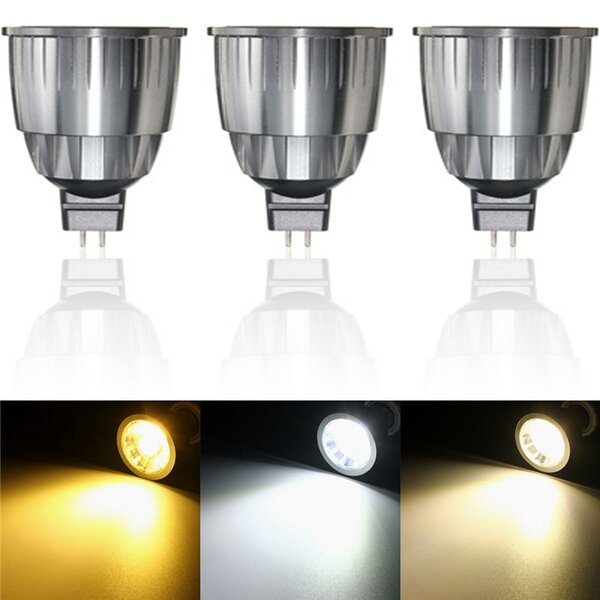 MR16 LED Light Bulb Non-dimmbale 7W Pure White Warm White Natural White COB Spotlight DC12V