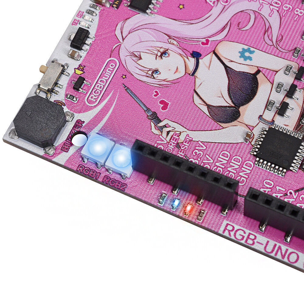 5Pcs RGBDuino UNO V1.2 Jenny Development Board ATmega328P Chip CH340C VS UNO R3 Upgrade for Raspberry Pi 4 Raspberry Pi 3B Geekcreit for Arduino