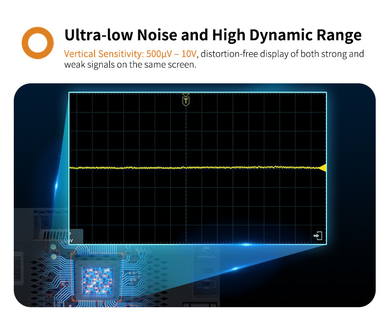 Digital Oscilloscope 2 Channels 1.25GSa/s 12-bit 7-inch Display USB HDM LAN Connectivity