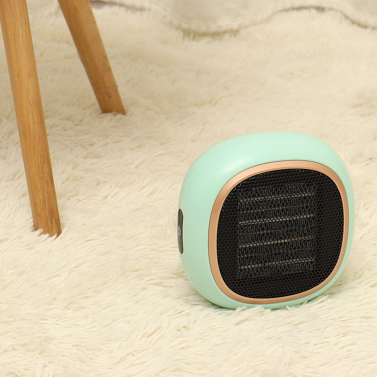 Compact Wall-Mounted Electric Space Heater Fan - 2 Gear PTC Ceramic Warmer for Home & Office