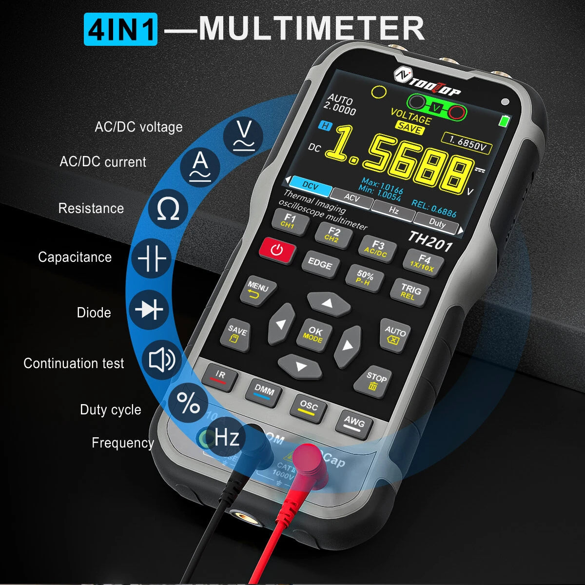 GreenZech Multi-Lab 288 Pro | 4-in-1 Professional Diagnostic Suite | 288x240 HD Thermal Imager & 70MHz Oscilloscope