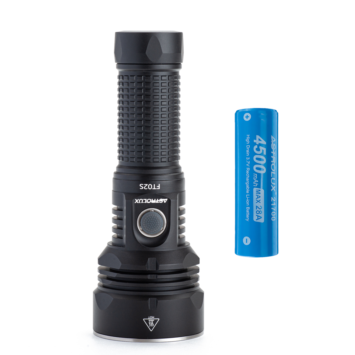 11000LM 546m Ultrabright Anduril UI Strong Flashlight Powerful LED Torch with 1Pcs E2145 4500mAh 28A 3.7V 21700 Li-ion Battery