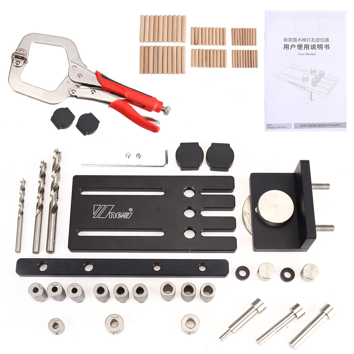 Precision Hole Driller Tool - Durable Aluminum & Stainless Steel, Micro-Adjustment, 2-in-1 for Woodworking Projects