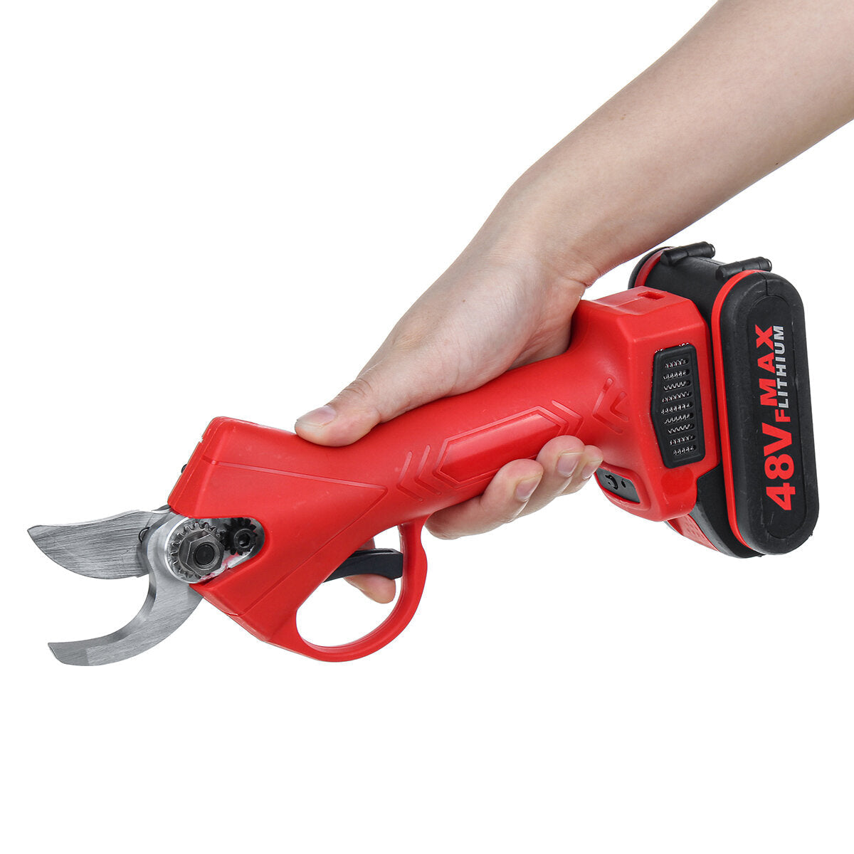 48VF 30mm Cordless Electric Pruning Shears Garden Pruner Scissors Branch Cutter