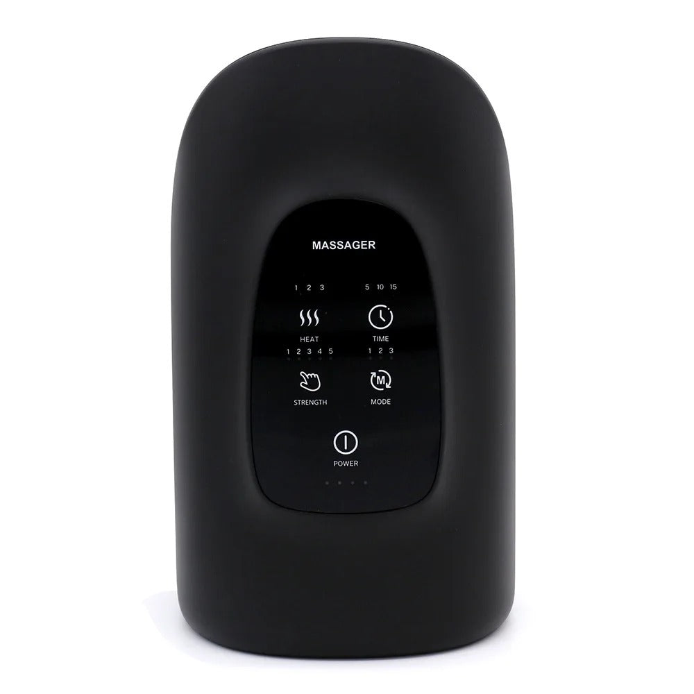 Air Compression Palm Acupoint Massager - 3 Modes, 5 Intensities, Hot Compress, Touch Screen, Hand Spa Relaxation Device