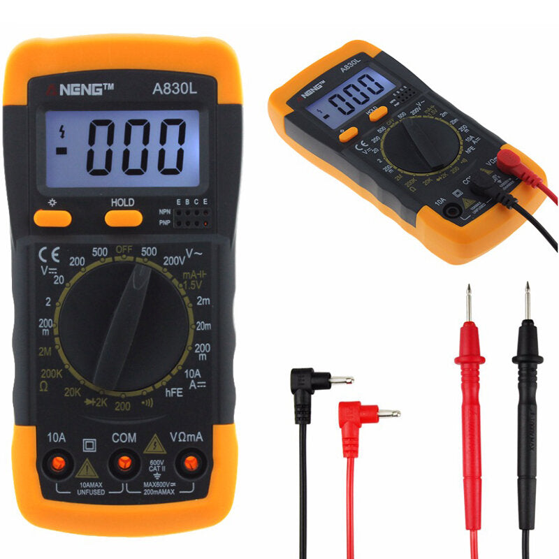 Digital Multimeter DC AC Voltage Diode Freguency Transistor Tester