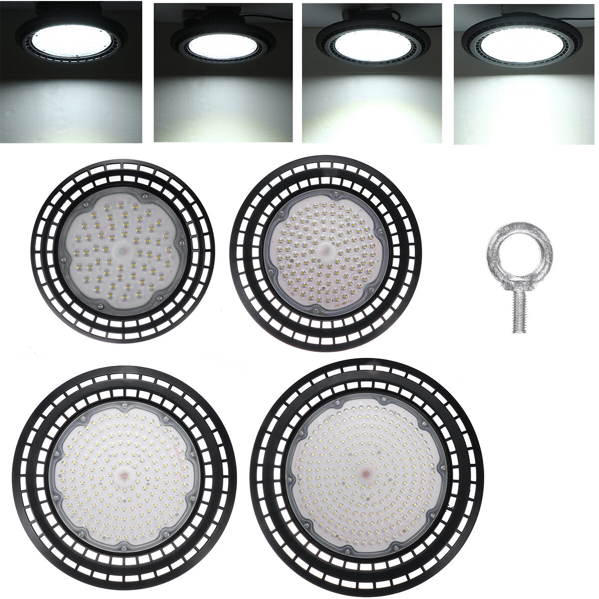55/110/165/220LED 6000K White Light UFO High Bay Indoor/Outdoor IP65 Factory Warehouse