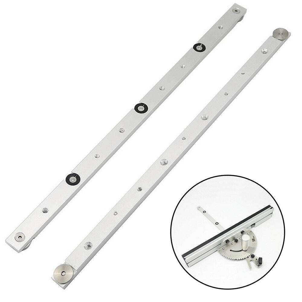 Aluminium Alloy Miter Bar for Table Saw - 450mm Adjustable Runner, Silver, Durable, Universal Mounting Holes