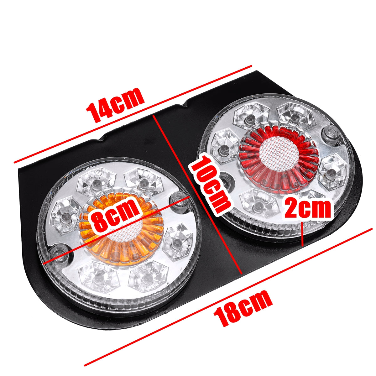 4V LED Indicator Stop Rear Tail Lights Iron Bracket For Boat/Cars/Trucks/Trailers