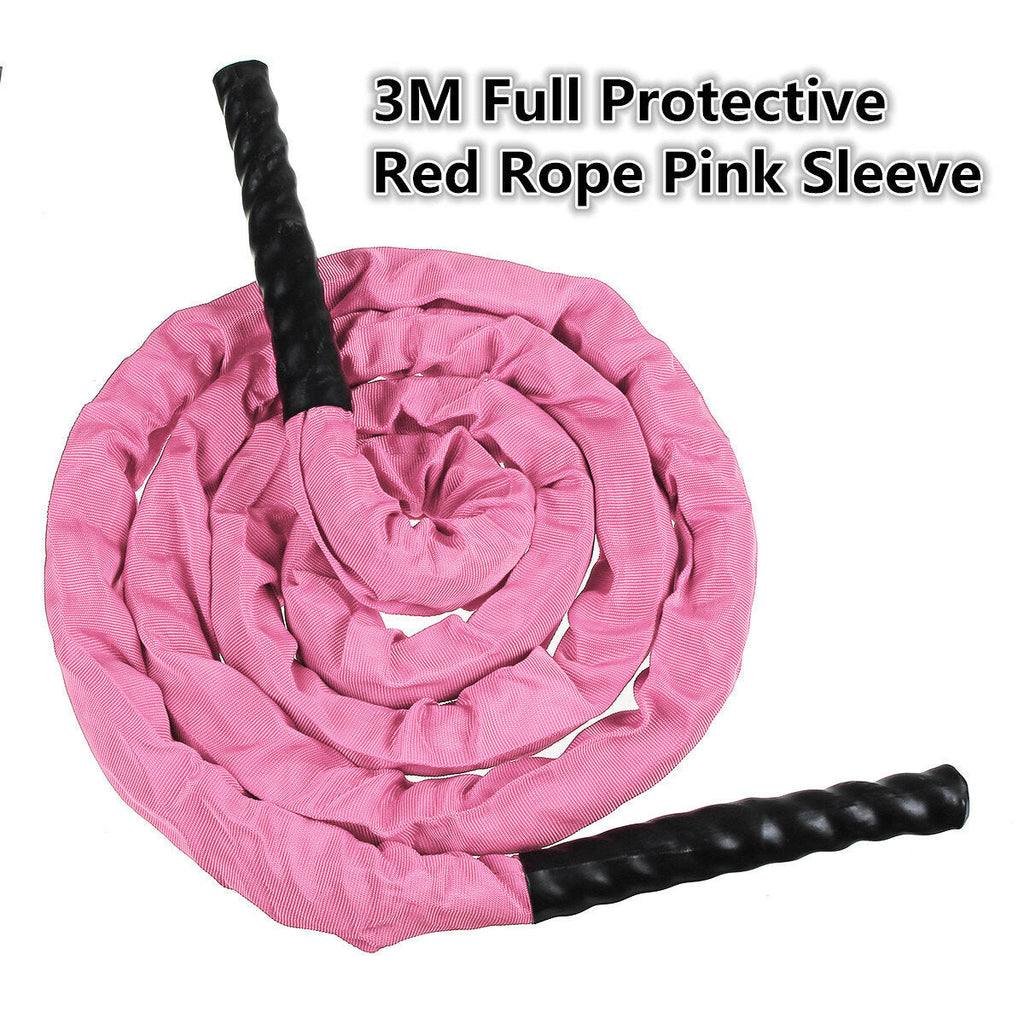 3-Colors 25mm Dia. Fitness Heavy Jump Rope 300CM Weighted Battle Skipping Ropes Power Improve Muscle Strength Training Rope
