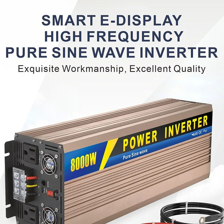GreenZech DM 8000 Pro | 8000W Continuous 16000W Peak | Pure Copper Coil Industrial Inverter | 12V 24V 48V to 110V 220V