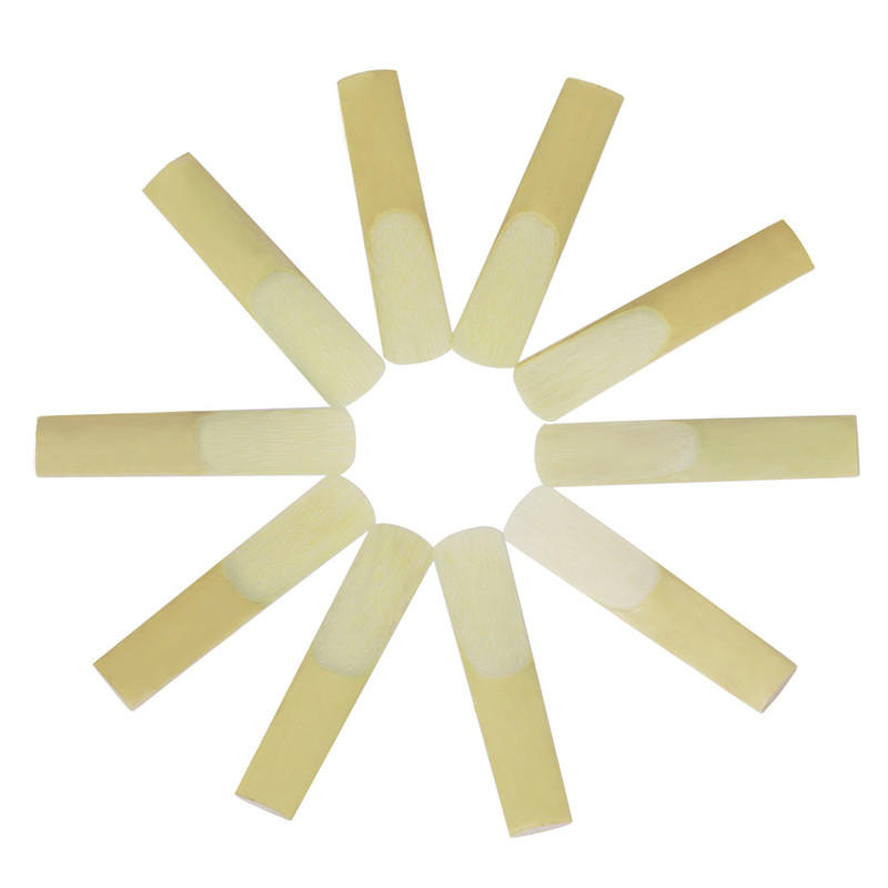 10Pcs Eb Alto Saxophone Sax Bamboo Reeds 2.5 Strength Woodwind Instruments Parts