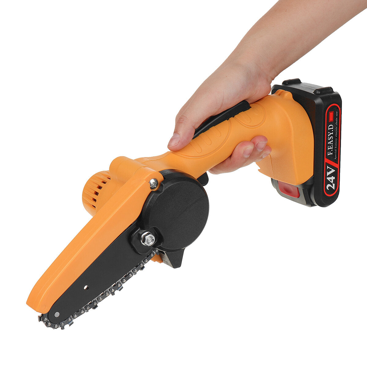 550W 4 Inch Mini Rechargable Chainsaw 24V One Hand Electric Chain Saw Wood Pruning Shears