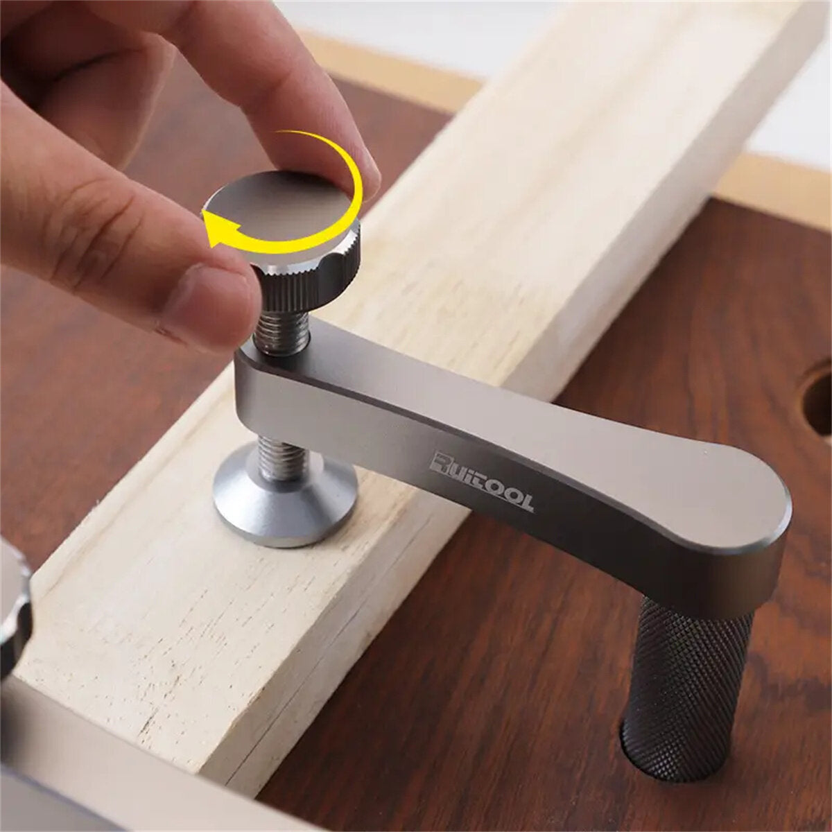 Premium Aluminum Dog Hole Clamps (2pcs) for 19mm/20mm Holes - Quick Action, Anti-Slip, Durable & Versatile