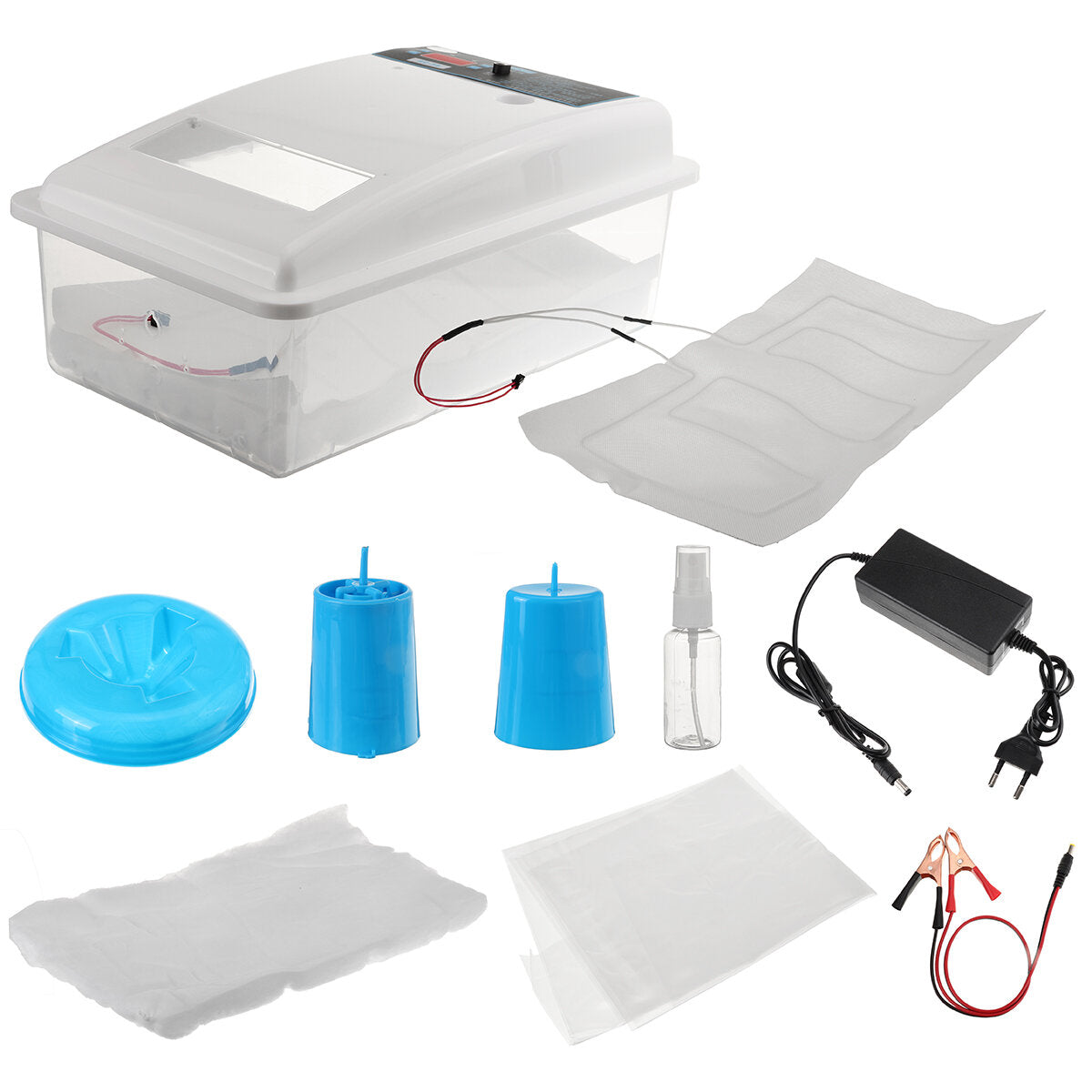110V/220V 36 Eggs Digital Semi-Automatic Household Chicken Water Bed Incubator