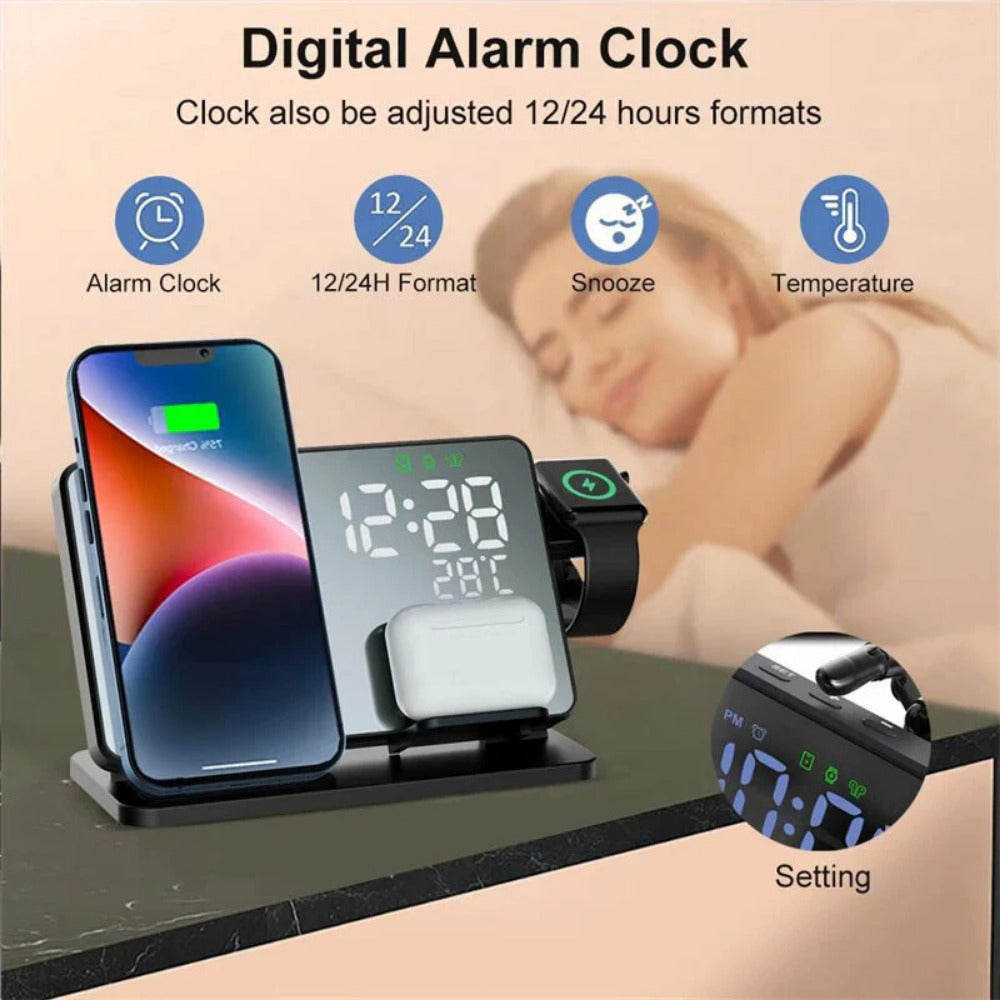 Fast Wireless Charging Pad W669 - 10W/15W for Phones, 5W for Headphones, 2W for Apple Watch, Compact & Lightweight Design
