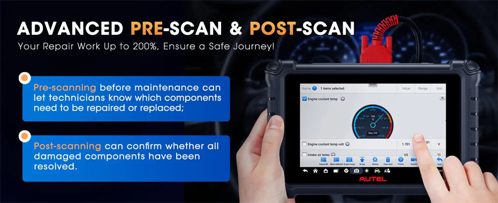 OBD2 Automotive Diagnostic Scan Tool Active Tests 40+ Maintenance Services Support DoIP / CAN FD Protocols