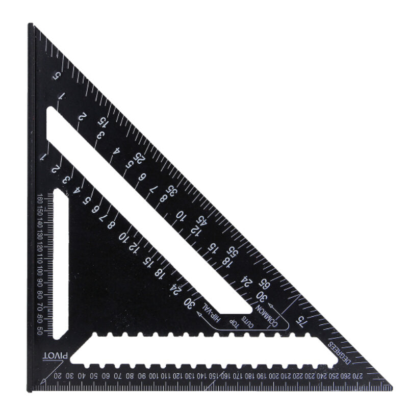 43X30X30cm Imperial Aluminum Alloy Triangle Ruler Black Triangular Ruler