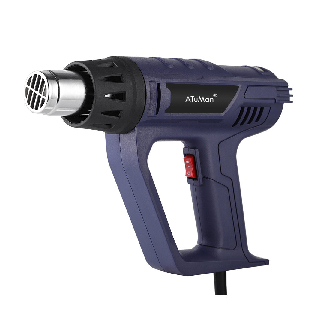 Hot Air Heater 2000W 50-650 Adjustable Temperature for Crafts Shrinking PVC Stripping Paint with 4 Nozzles