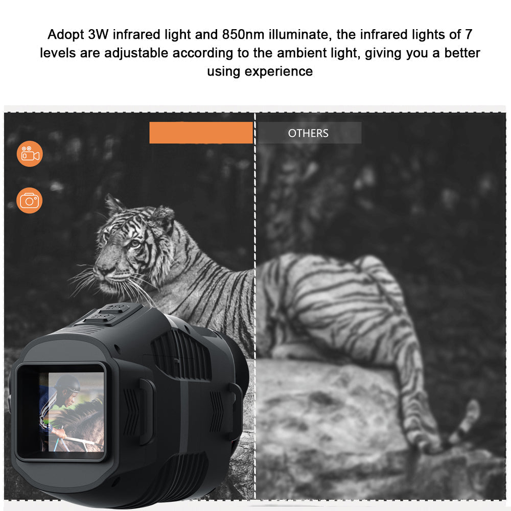 5X Digital Zoom Monocular, 960P HD Infrared Night Vision, Waterproof, 300M Range, Day/Night Dual Use, 7-Level Infrared Light