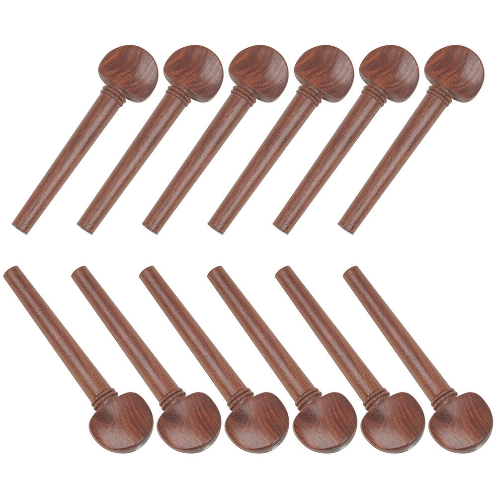 12PCS Mahogany Instrument String Tuning Pegs Udeqin Pegs with Fish Eyes for Udeqin Accessories