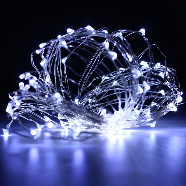 Battery Powered 10M 100LEDs Waterproof Copper Wire  String Light For Wedding Party Decor
