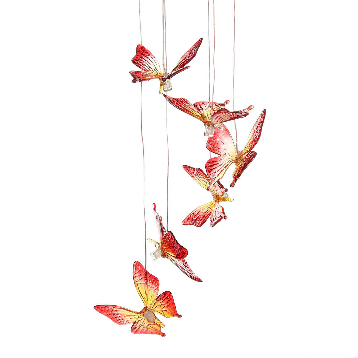 Color Changing LED Solar Powered Wind Chime Light Hanging Garden Yard Decor