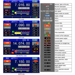 3rd Generation V3 Radio SDR HF Transceiver 1-20W Adjustable Power USB LSB CW AM FM Modes Bluetooth Type-C Port