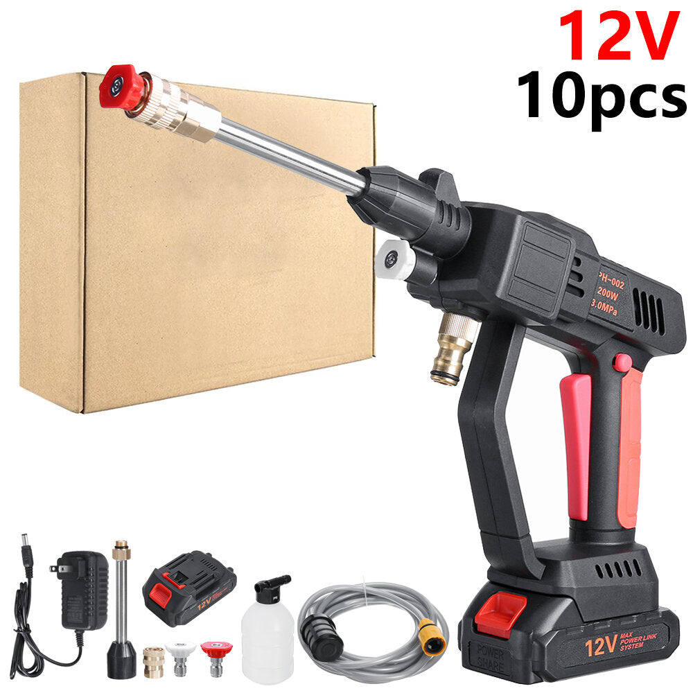 3L/Min 2000mAh High Pressure Washer Car Washing Machine Water Spray Guns Nozzle Wand Attachment Home