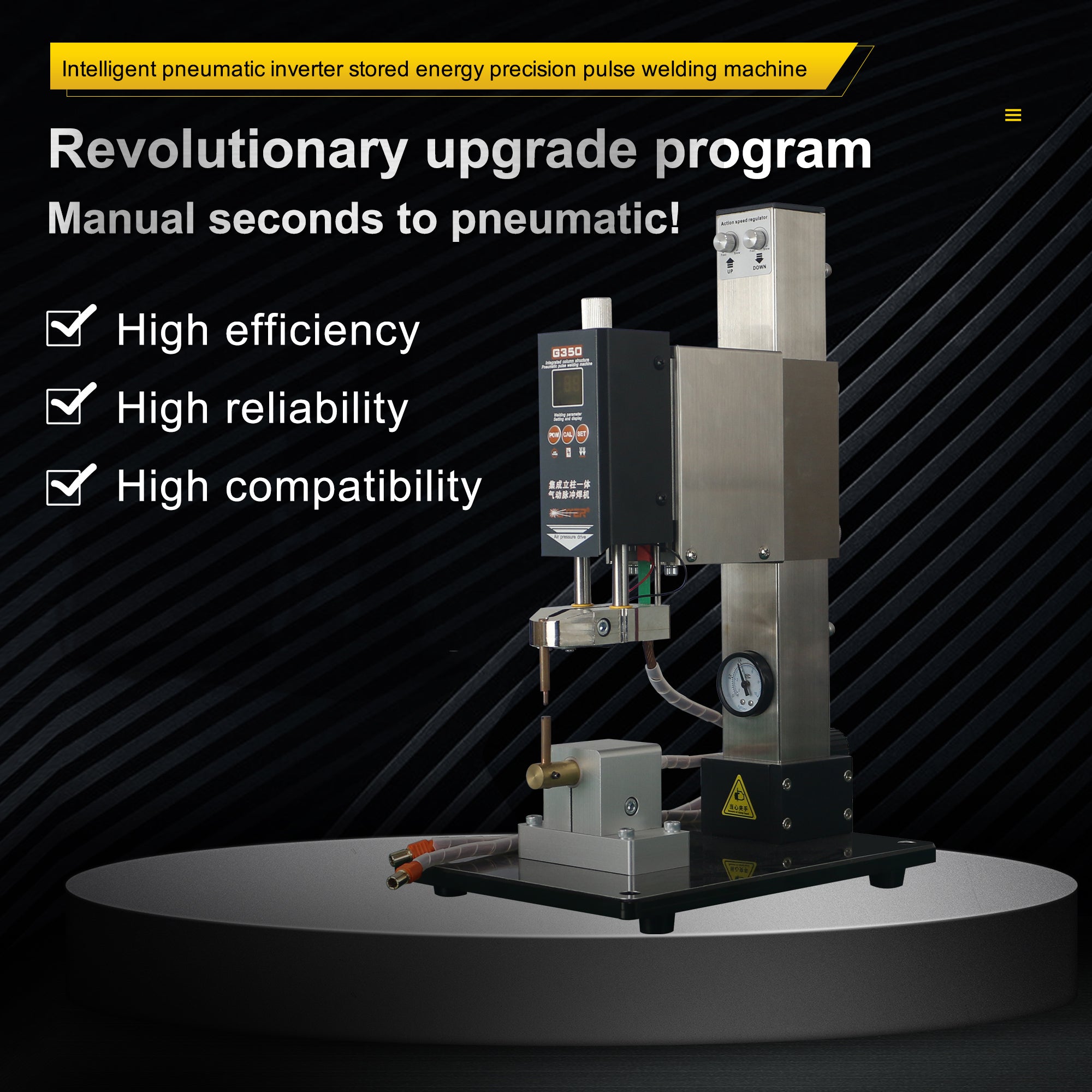 Pneumatic Column Spot Welder 6KG Pressure Butt Welding Machine For Lithium Battery Pack