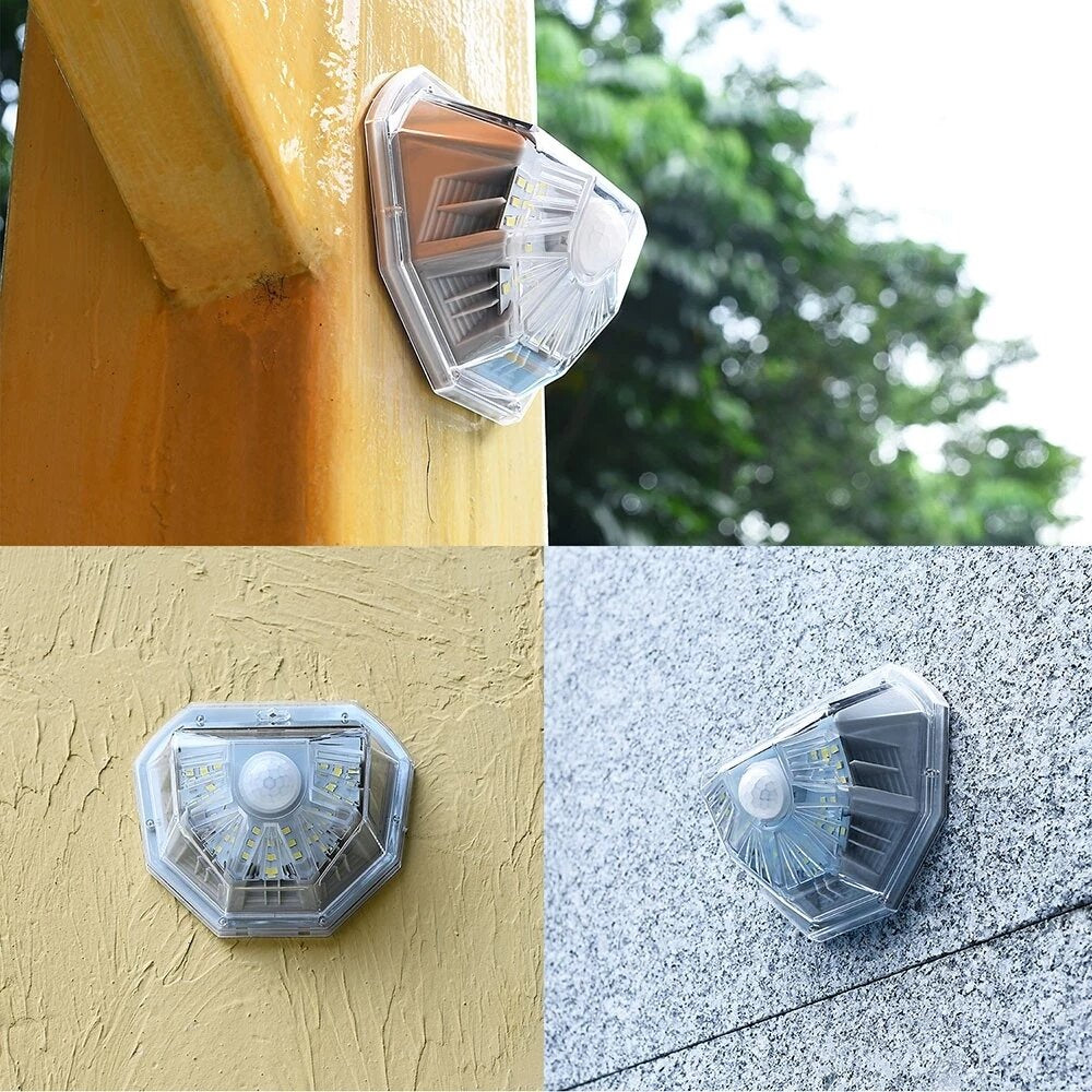 40 LED Solar Light Transparent Small Outdoor Wall Lamp White Light 8M Sensing Distance 120 Degree Sensoring Angle Two Lighting Modes